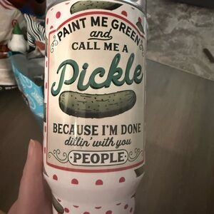 Pickle Themed Tumbler